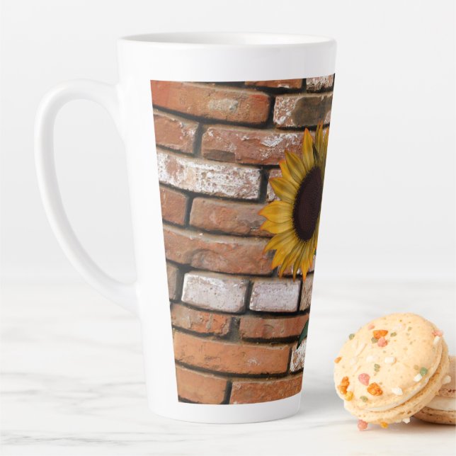 Sonnenblumenziegel Latte Tasse (Beispiel)