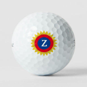 Sonnenblumenzielmonogramm Golfball