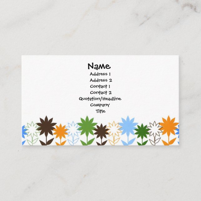 Sonnenblumeschatten - besonders angefertigt visitenkarte (Vorderseite)