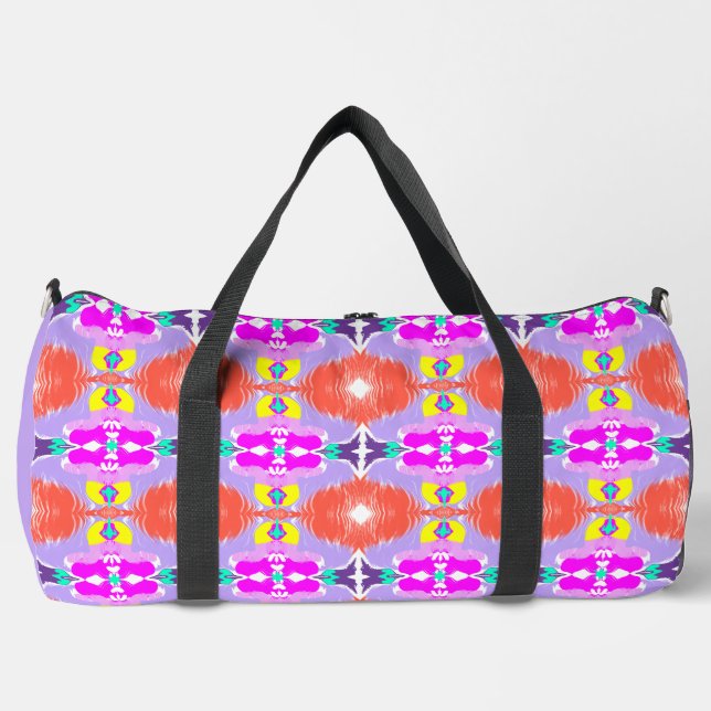 Sonnenblüten-Kaleidoskop Duffle Bag (Vorderseite)