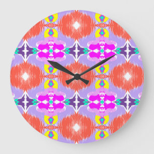 Sonnenblüten-Kaleidoskop Große Wanduhr