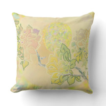 Sonnenblüten quilly look Original Art Pillow