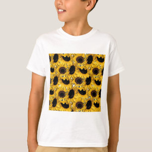 Sonnenblütenblätter schwimmen Meerestiere Gelb T-Shirt