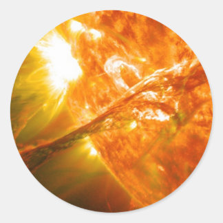 Sonnenbrand Runder Aufkleber