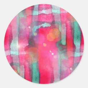 Sonnenbrille abstrakt gestrichen Aquarell Runder Aufkleber