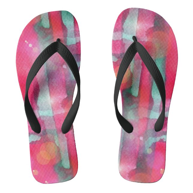 Sonnenbrille abstrakt gestrichen Wasserfarbe Flip Flops (Fußbett)