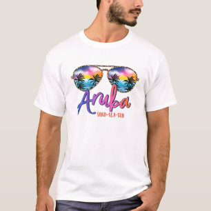 Sonnenbrille Aruba Matching Vacation Family Group T-Shirt
