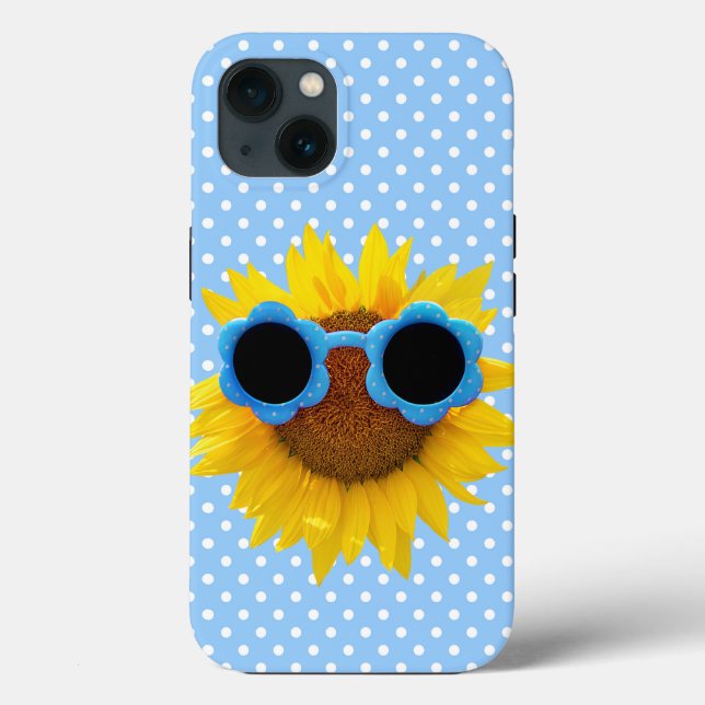 Sonnenbrille auf Sonnenblumen Case-Mate iPhone Hülle (Rückseite)
