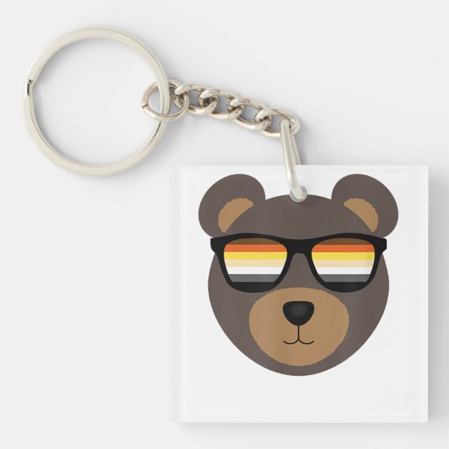 Sonnenbrille aus Gay Bear gestört Schlüsselanhänger (Vorderseite)