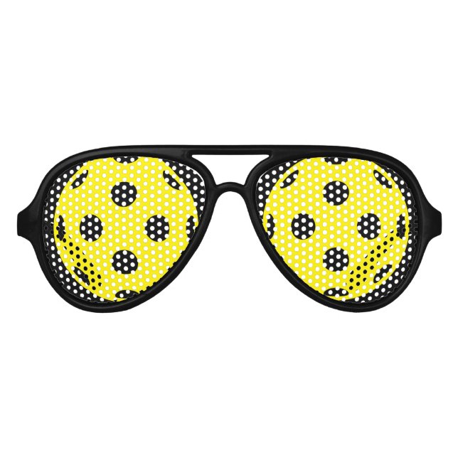 Sonnenbrille aus gelbem Pichleball-Party (Vorderseite)