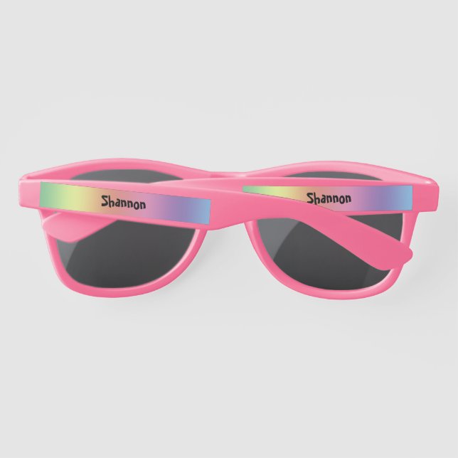 Sonnenbrille aus Kunststoffen - Regenbogenfarben u (Rückseite)