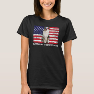 Sonnenbrille Australian Shepherd Mama Flag America T-Shirt