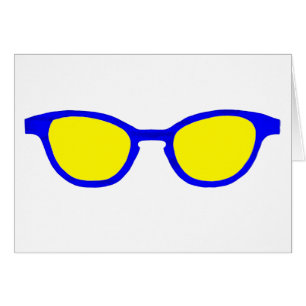 Sonnenbrille-blaues Kante-Gelb-Linse jGibney das