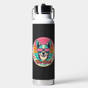 Sonnenbrille Chihuahua Vintage Sonnenuntergang Trinkflasche