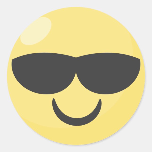 Sonnenbrille Coole Emoji Stickers (Vorderseite)