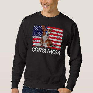 Sonnenbrille Corgi Mama Flag American Usa Dog Sweatshirt