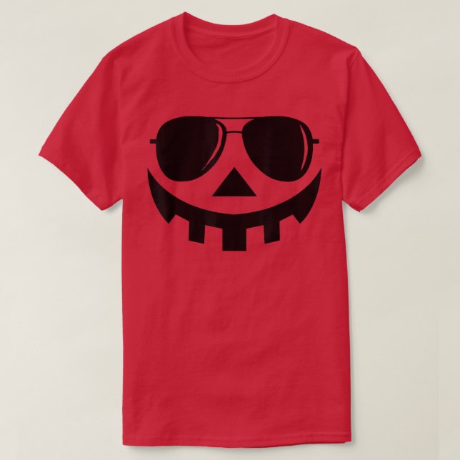 Sonnenbrille der Kürbislaterne, Spooky Pumpkin Ha T-Shirt (Design vorne)