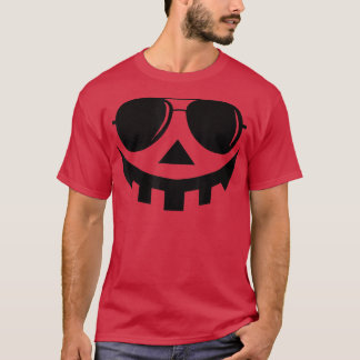 Sonnenbrille der Kürbislaterne, Spooky Pumpkin Ha T-Shirt