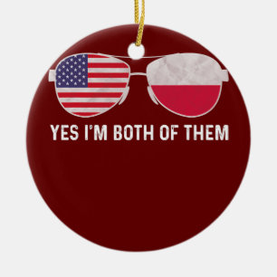 Sonnenbrille Design Poliert Amerikanische Flagge P Keramik Ornament