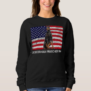 Sonnenbrille Doberman Pinscher Mama Flag American  Sweatshirt