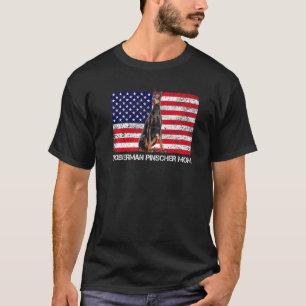 Sonnenbrille Dobermann Pinscher Mutter Flagge Amer T-Shirt