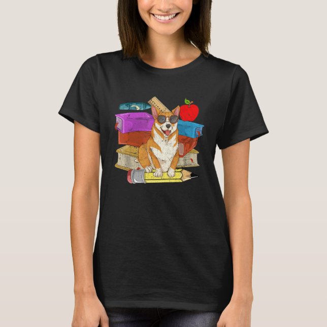 Sonnenbrille Dog School Student Dog Owner Corgi T-Shirt (Vorderseite)