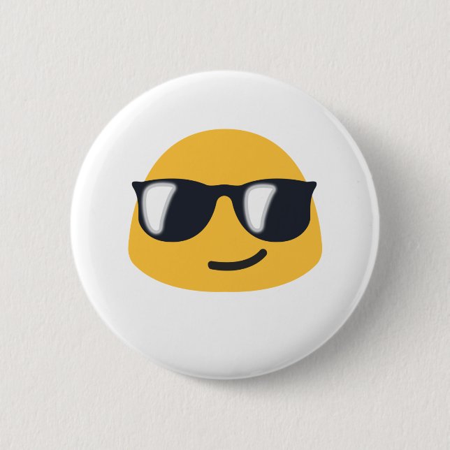 Sonnenbrille Emoji Button (Vorderseite)