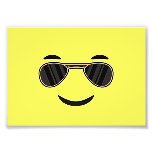 Sonnenbrille Emoji Fotodruck (Vorne)