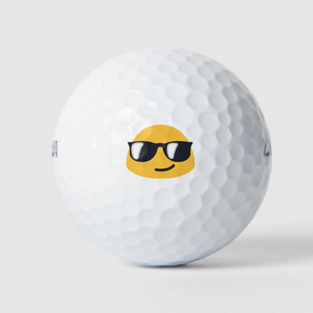 Sonnenbrille Emoji Golfball (Vorderseite)
