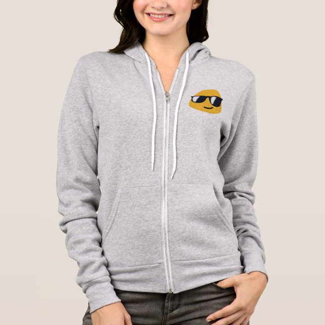 Sonnenbrille Emoji Hoodie (Vorderseite)