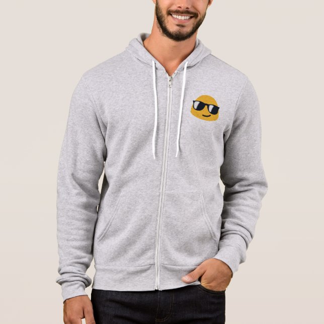 Sonnenbrille Emoji Hoodie (Vorderseite)