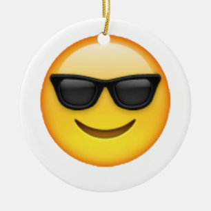 Sonnenbrille - Emoji Keramikornament