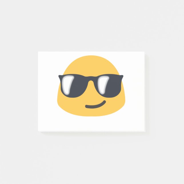 Sonnenbrille Emoji Post-it Klebezettel (Vorderseite)