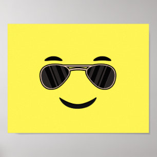 Sonnenbrille Emoji Poster