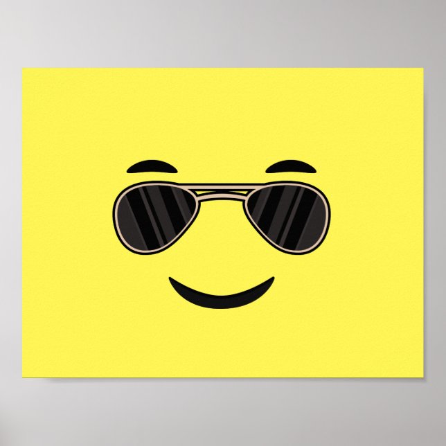 Sonnenbrille Emoji Poster (Vorne)