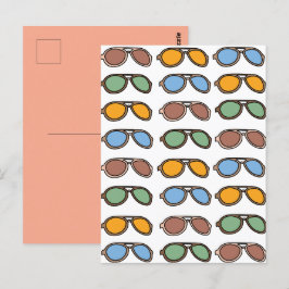 Sonnenbrille farbenfrohe Sommersonnenbrille Postkarte