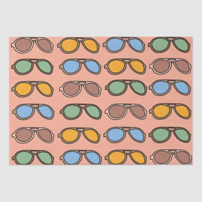 Sonnenbrille farbenfrohe Sommersonnenbrille Seidenpapier (Vorderseite)