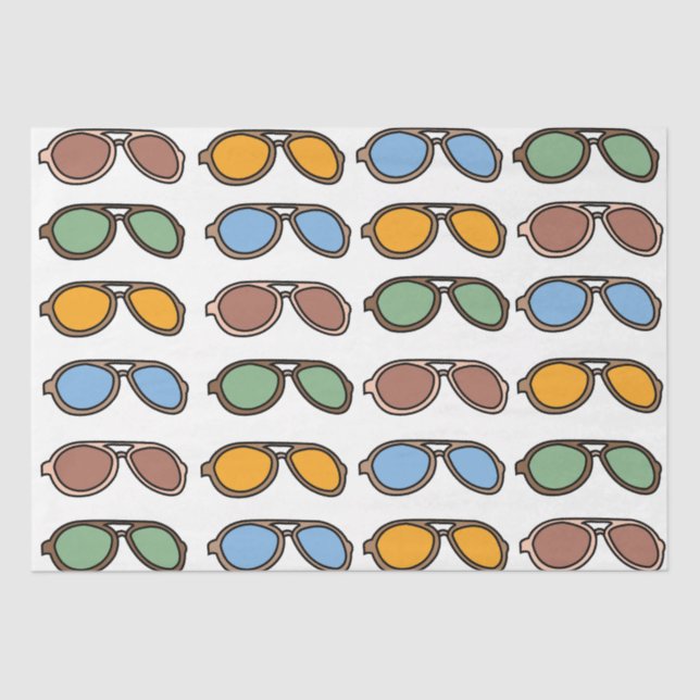 Sonnenbrille farbenfrohe Sommersonnenbrille Seidenpapier (Vorderseite)