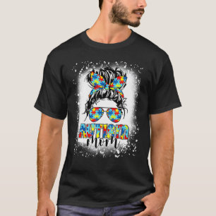 Sonnenbrille Gebleicht Autismus Mama Leben Unorden T-Shirt