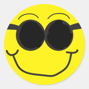 Sonnenbrille-Gesichts-Aufkleber Runder Aufkleber