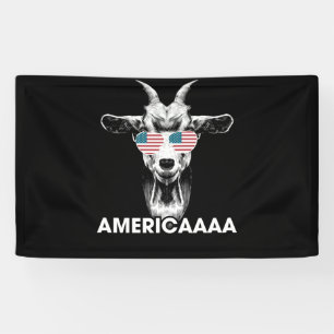 Sonnenbrille Goat Americaa 4. Juli Patriotic Banner