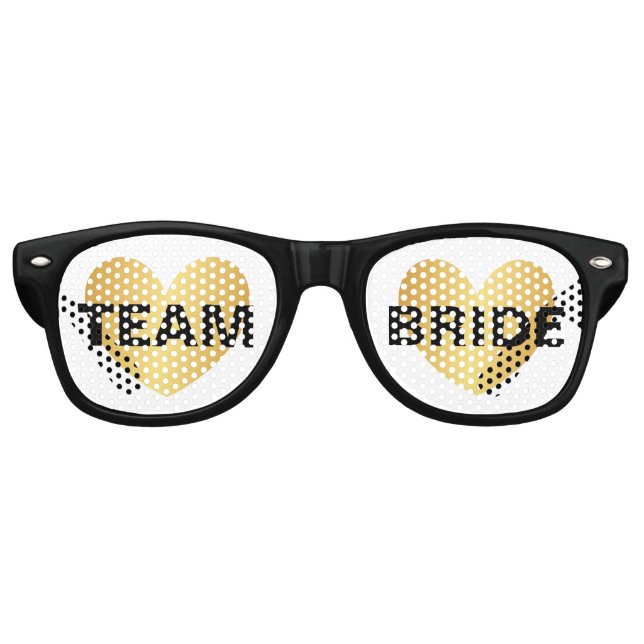 Sonnenbrille - Herz Fab Team Bride Golden Black (Vorderseite)