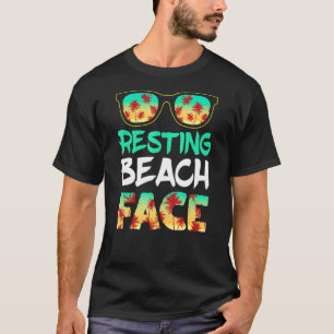 Sonnenbrille im Ruheling Beach Face Ocean Palm Tre T-Shirt