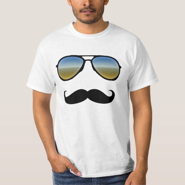 Sonnenbrille in der Wüste Verkleiden Mustache-T -  T-Shirt (Vorderseite)
