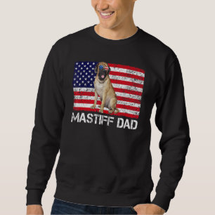 Sonnenbrille Mastiff Vater Flag American USA Hund Sweatshirt