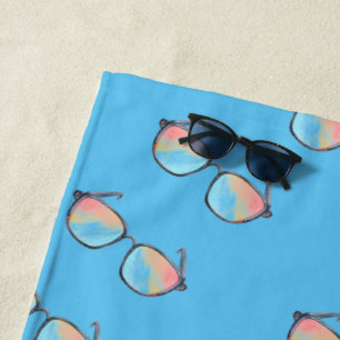 Sonnenbrille mit farbenfroher Linse Strandtuch