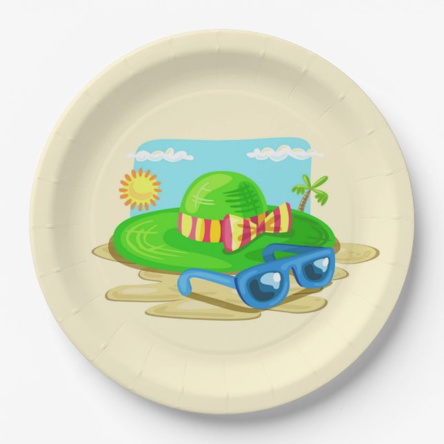 Sonnenbrille Pappteller (Vorderseite)