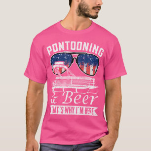 Sonnenbrille Pontoon Boot Kapitän Bootfahren 4th o T-Shirt