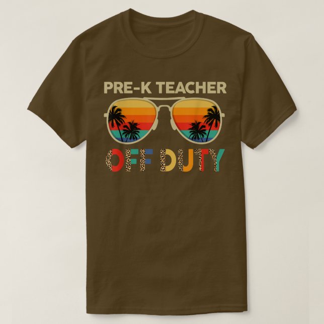 Sonnenbrille Pre-K-Lehrer von Duty Leopard Letzten T-Shirt (Design vorne)