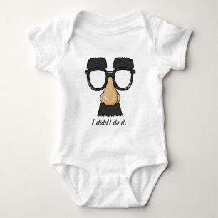 Sonnenbrille, Schnurrbart, Nase und Augenbrauen Baby Strampler